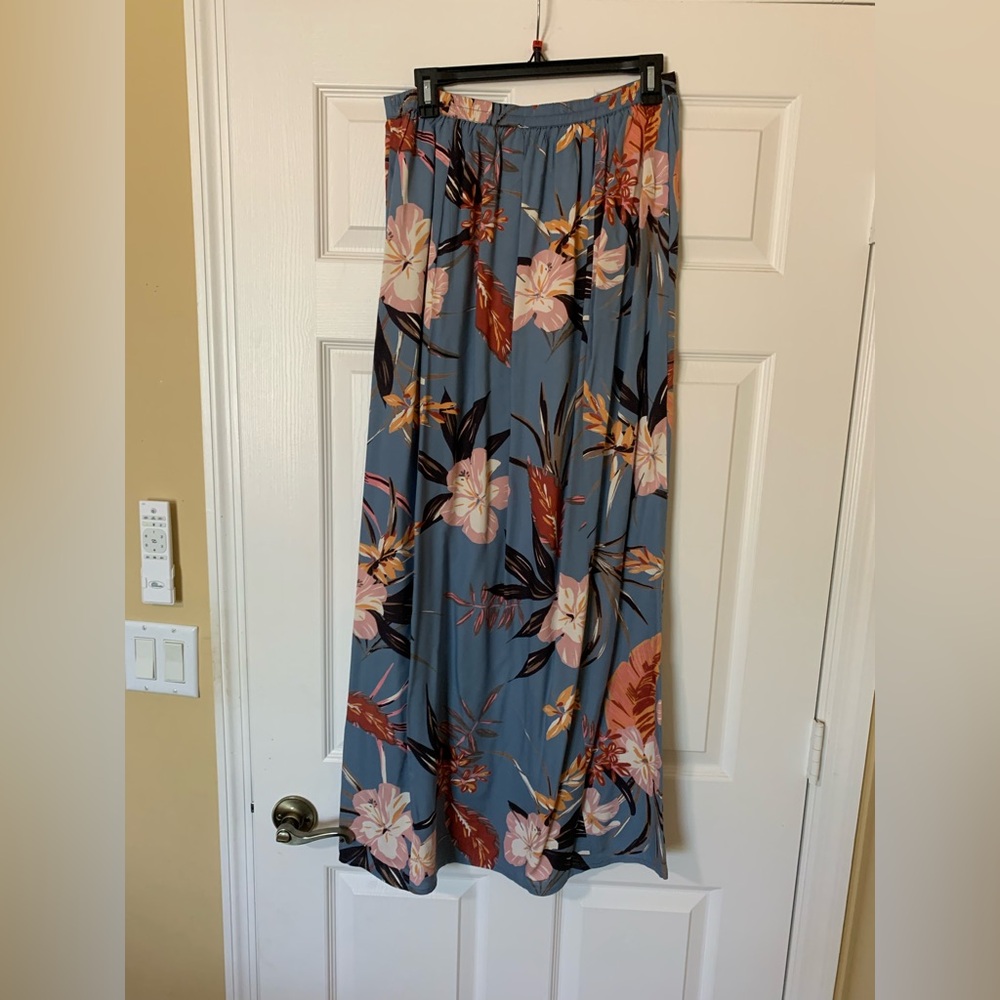 NWOT Patrons of Peace‎ Tropical Floral Maxi Skirt - Size M Boho Tropical Coastal - Picture 2 of 6
